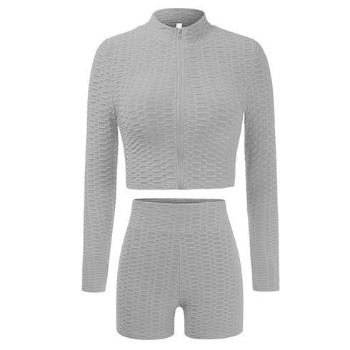 Yoga Fashion Women's Tracksuit Two Piece Long Sleeve Sport Suit