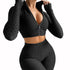 Yoga Fashion Women's Tracksuit Two Piece Long Sleeve Sport Suit