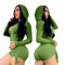 Yoga Women's Zipper Hoodie Two Piece Outfits Sport Suit