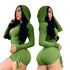 Yoga Women's Zipper Hoodie Two Piece Outfits Sport Suit
