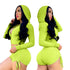 Yoga Women's Zipper Hoodie Two Piece Outfits Sport Suit