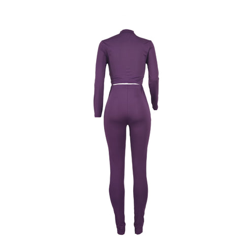 Zip Up Sportswear Women's Fit Two Piece Outfits