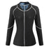 Zipper Women's Hot Sweat Body Shaper Long Sleeve Shirt Tops